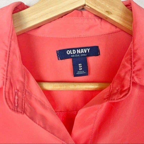 Old Navy Melon Pink Long Sleeve Button Down XS - Picture 4 of 4